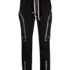 ( Nouvelle Collection ) Rick Owens 09 BLACK Pantalon Slim à Zips Femme -Rick Owens Soldes 17933201 38037157 600