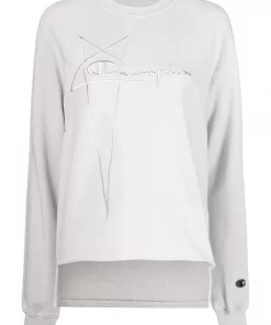 Rick Owens Sweat à Logo Imprimé OYSTER