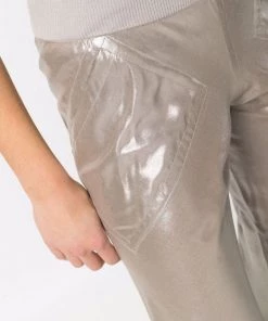 ( Nouvelle Collection ) Rick Owens Pantalon évasé à Fini Brillant Femme -Rick Owens Soldes 17936534 37824485 600