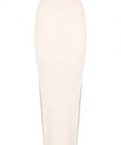 ( Nouvelle Collection ) Rick Owens Jupe Fendue Ă Taille Haute 21 NATURAL