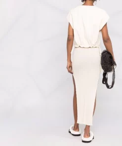 ( Nouvelle Collection ) Rick Owens Jupe Fendue à Taille Haute 21 NATURAL -Rick Owens Soldes 17938478 38321709 600