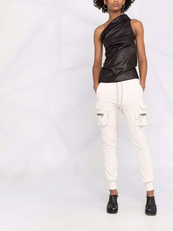 ( Nouvelle Collection ) Rick Owens Blouse Athena à Design à Une épaule BLACK 4 ( Nouvelle Collection ) Rick Owens Blouse Athena à Design à Une épaule BLACK – Image 2