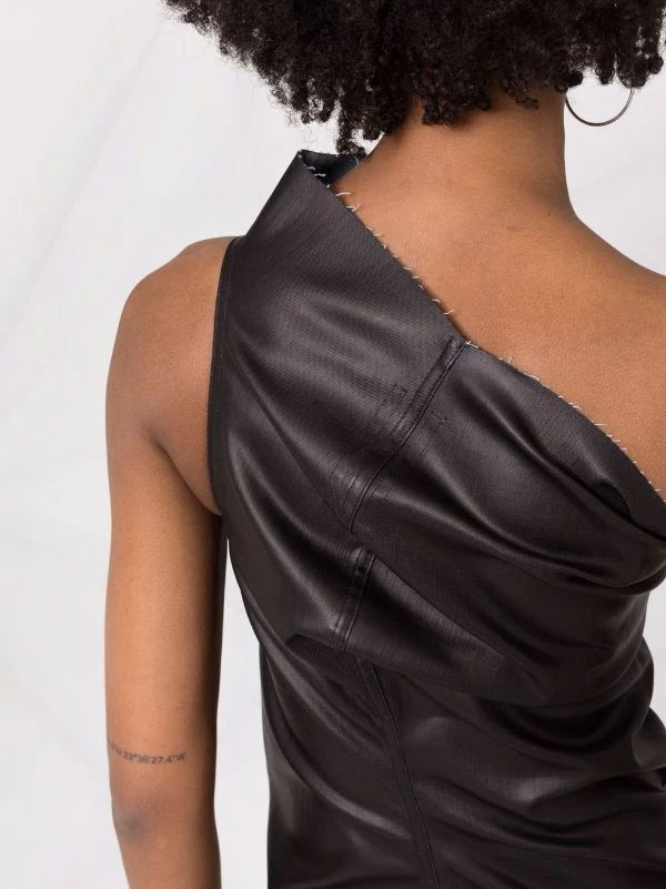 ( Nouvelle Collection ) Rick Owens Blouse Athena à Design à Une épaule BLACK 7 ( Nouvelle Collection ) Rick Owens Blouse Athena à Design à Une épaule BLACK – Image 5