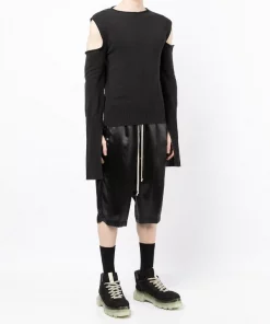 Rick Owens Pull à Détails De Découpes 09 BLACK -Rick Owens Soldes 17938635 37869041 600