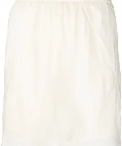 ( Nouvelle Collection ) Rick Owens Short Drapé En Satin 21 NATURAL
