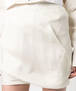 ( Nouvelle Collection ) Rick Owens Short Drapé En Satin 21 NATURAL -Rick Owens Soldes 17944805 38015553 600