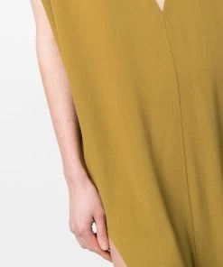 ( Nouvelle Collection ) Rick Owens Robe Longue Arrowhead à Col Plongeant 72 SULPHATE -Rick Owens Soldes 17945235 38017501 600