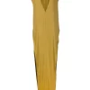 ( Nouvelle Collection ) Rick Owens Robe Longue Arrowhead à Col Plongeant 72 SULPHATE -Rick Owens Soldes 17945235 38048700 600