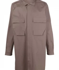 ( Nouvelle Collection ) Rick Owens Chemise Oversize à Coupe Longue Homme