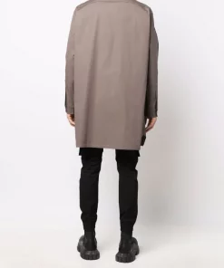 ( Nouvelle Collection ) Rick Owens Chemise Oversize à Coupe Longue Homme -Rick Owens Soldes 17947180 38039254 600