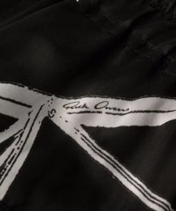 ( Nouvelle Collection ) Rick Owens Bermuda à Logo Imprimé Homme -Rick Owens Soldes 17947182 38038225 600