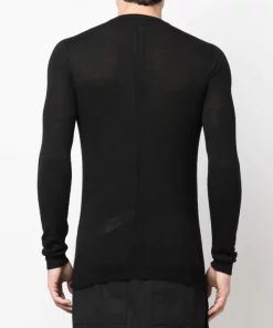 ( Nouvelle Collection ) Rick Owens Pull En Laine à Col Ras Du Cou Homme -Rick Owens Soldes 17948180 38119049 600