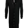 ( Nouvelle Collection ) Rick Owens Cardigan En Maille Fine 09 BLACK