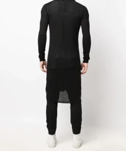 ( Nouvelle Collection ) Rick Owens Cardigan En Maille Fine 09 BLACK -Rick Owens Soldes 17949098 38119056 600