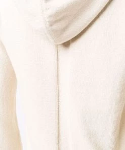 ( Nouvelle Collection ) Rick Owens 21 NATURAL Hoodie à Bords Nervurés Femme -Rick Owens Soldes 17951988 37913784 600