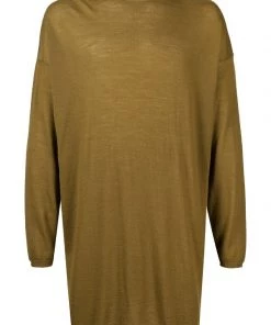 ( Nouvelle Collection ) Rick Owens Pull à Coupe Mi-longue Homme