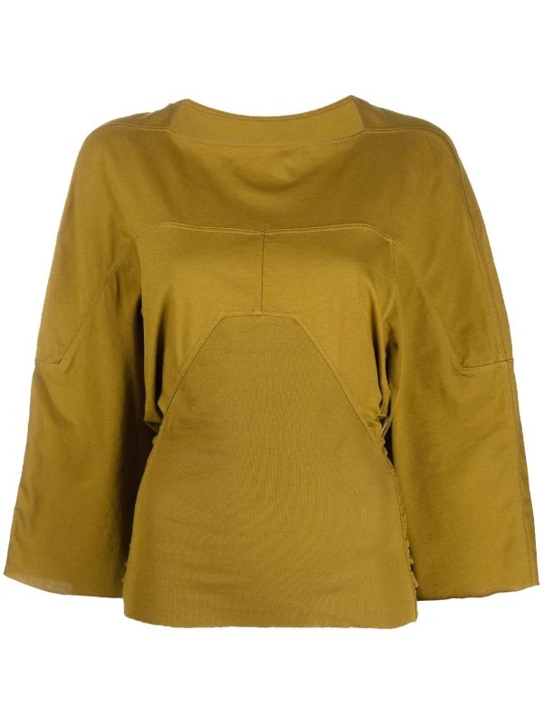 ( Nouvelle Collection ) Rick Owens Blouse à Manches Crop 72 SULPHATE 3 ( Nouvelle Collection ) Rick Owens Blouse à Manches Crop 72 SULPHATE