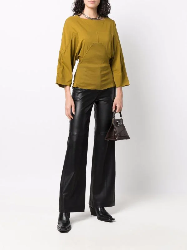 ( Nouvelle Collection ) Rick Owens Blouse à Manches Crop 72 SULPHATE 4 ( Nouvelle Collection ) Rick Owens Blouse à Manches Crop 72 SULPHATE – Image 2