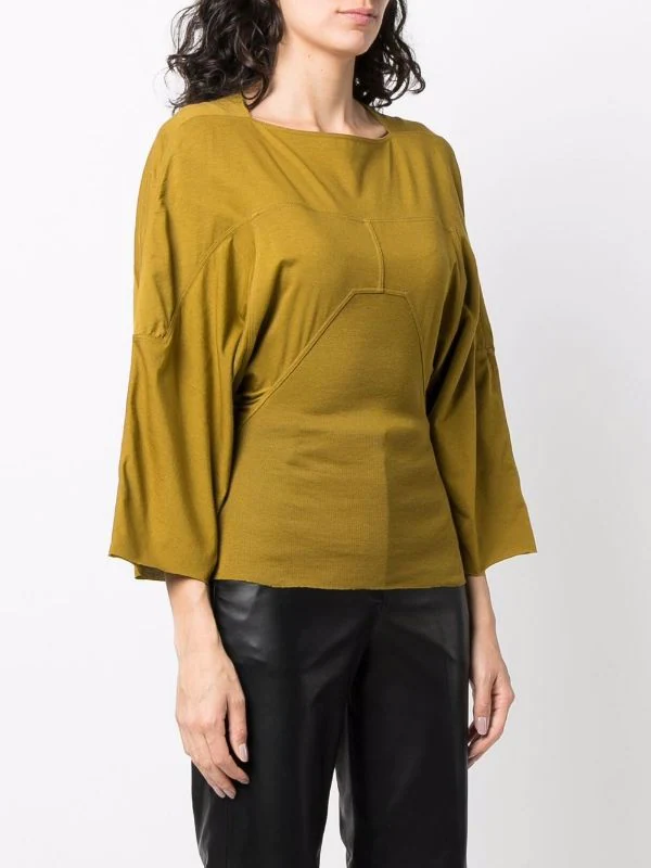 ( Nouvelle Collection ) Rick Owens Blouse à Manches Crop 72 SULPHATE 5 ( Nouvelle Collection ) Rick Owens Blouse à Manches Crop 72 SULPHATE – Image 3