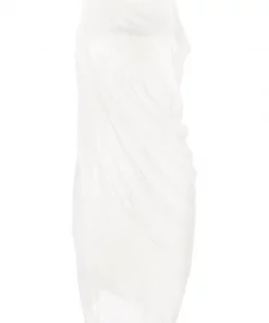 ( Nouvelle Collection ) Rick Owens WHITE Débardeur Anthem à Coupe Mi-longue Femme