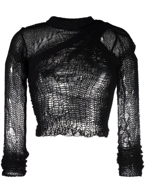 ( Nouvelle Collection ) Rick Owens Haut Crop En Maille Femme 3 ( Nouvelle Collection ) Rick Owens Haut Crop En Maille Femme
