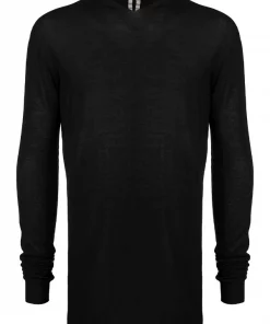 ( Nouvelle Collection ) Rick Owens Pull En Maille Fine à Capuche BLACK