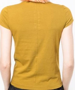 ( Nouvelle Collection ) Rick Owens T-shirt Cintré à Col Rond 72 SULPHATE -Rick Owens Soldes 17956898 38217870 600