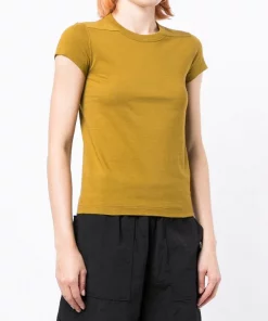 ( Nouvelle Collection ) Rick Owens T-shirt Cintré à Col Rond 72 SULPHATE -Rick Owens Soldes 17956898 38217871 600