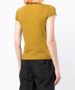 ( Nouvelle Collection ) Rick Owens T-shirt Cintré à Col Rond 72 SULPHATE -Rick Owens Soldes 17956898 38217873 600