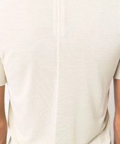 ( Nouvelle Collection ) Rick Owens T-shirt Long à Col Rond 32 VANILLA -Rick Owens Soldes 17956935 38503550 600