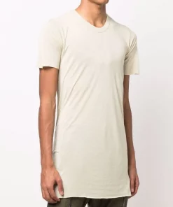 ( Nouvelle Collection ) Rick Owens T-shirt Long à Col Rond 32 VANILLA -Rick Owens Soldes 17956935 38503562 600