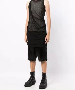 ( Nouvelle Collection ) Rick Owens Débardeur Anthem à Coupe Mi-longue BLACK -Rick Owens Soldes 17957414 38937173 600