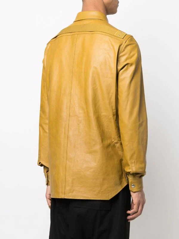 ( Nouvelle Collection ) Rick Owens Surchemise En Cuir 72 SULPHATE 6 ( Nouvelle Collection ) Rick Owens Surchemise En Cuir 72 SULPHATE – Image 4