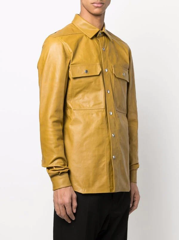 ( Nouvelle Collection ) Rick Owens Surchemise En Cuir 72 SULPHATE 5 ( Nouvelle Collection ) Rick Owens Surchemise En Cuir 72 SULPHATE – Image 3