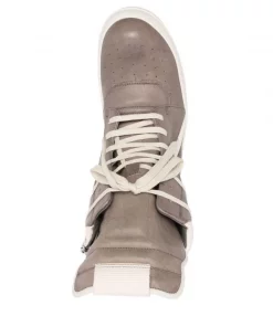 ( Nouvelle Collection ) Rick Owens Fango+latte Baskets Montantes à Lacets Homme -Rick Owens Soldes 17958330 37878776 600