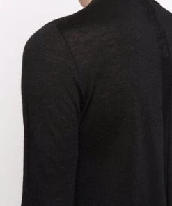 ( Nouvelle Collection ) Rick Owens 09 BLACK Pull à Encolure Ras Du Cou Homme -Rick Owens Soldes 17958736 38315046 600
