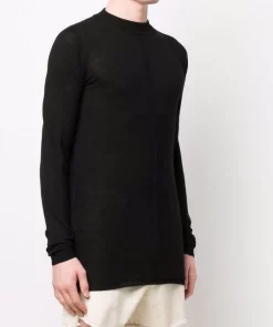 ( Nouvelle Collection ) Rick Owens 09 BLACK Pull à Encolure Ras Du Cou Homme -Rick Owens Soldes 17958736 38317046 600