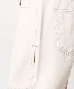 ( Nouvelle Collection ) Rick Owens 21 NATURAL Short En Jean à Bords Frangés Homme -Rick Owens Soldes 17958771 38315835 600