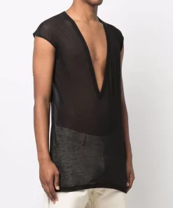 ( Nouvelle Collection ) Rick Owens T-shirt Transparent à Col V Profond 09 BLACK 9 ( Nouvelle Collection ) Rick Owens T-shirt Transparent à Col V Profond 09 BLACK -Rick Owens Soldes 17961157 38039146 600