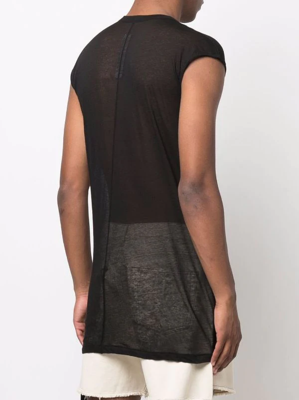 ( Nouvelle Collection ) Rick Owens T-shirt Transparent à Col V Profond 09 BLACK 6 ( Nouvelle Collection ) Rick Owens T-shirt Transparent à Col V Profond 09 BLACK – Image 4
