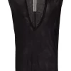 ( Nouvelle Collection ) Rick Owens T-shirt Transparent à Col V Profond 09 BLACK -Rick Owens Soldes 17961157 38360605 600