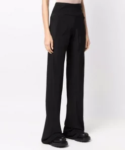 ( Nouvelle Collection ) Rick Owens 09 BLACK Pantalon évasé à Coupe Longue Femme -Rick Owens Soldes 17962951 38213610 600