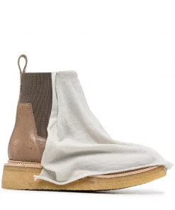 Rick Owens Bottines à Superposition En Tissu Femme