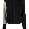 Rick Owens Veste Bomber à Design à Empiècements BLACK