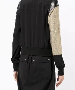 Rick Owens Veste Bomber à Design à Empiècements BLACK -Rick Owens Soldes 17965062 38457221 600