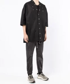 Rick Owens BLACK Chemise Faun à Col V Homme -Rick Owens Soldes 17965072 38238620 600