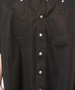 Rick Owens BLACK Chemise Faun à Col V Homme -Rick Owens Soldes 17965072 38238622 600