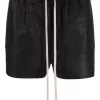 ( Nouvelle Collection ) Rick Owens 09 BLACK Short Fog à Taille à Lien De Resserrage Homme -Rick Owens Soldes 17969826 38819212 600
