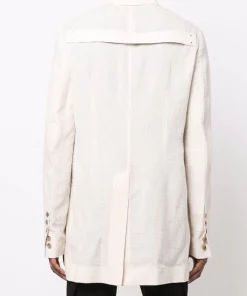 ( Nouvelle Collection ) Rick Owens Blazer Boutonné à Revers Crantés 21 NATURAL 10 ( Nouvelle Collection ) Rick Owens Blazer Boutonné à Revers Crantés 21 NATURAL -Rick Owens Soldes 17970136 38747950 600