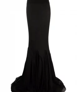 ( Nouvelle Collection ) Rick Owens 09 BLACK Jupe Longue à Ourlet évasé Femme
